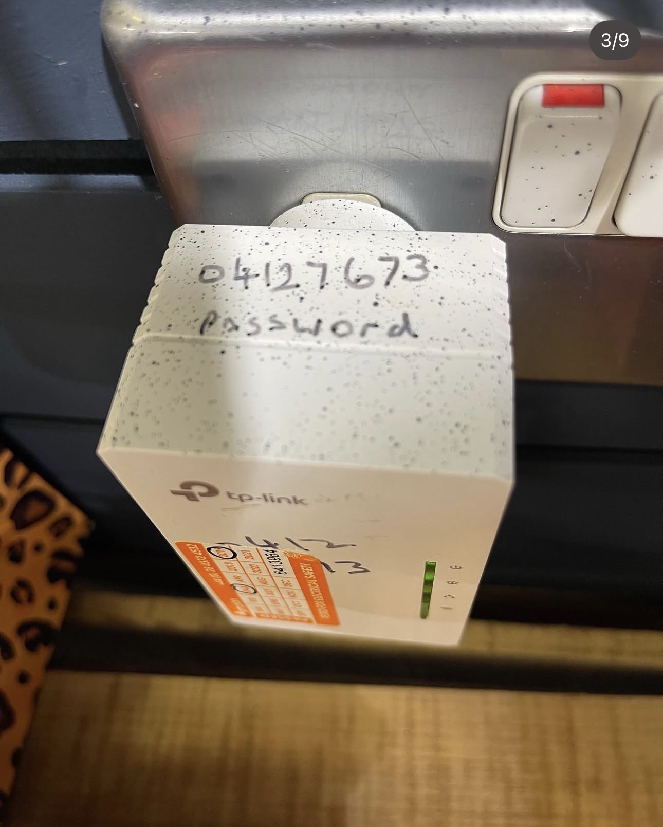 Failing TP-Link home-plug adapter previously used as network backbone at Saint Patrick Centre